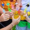 24Pcs Football Party Favors Straws Reuseable Football Design Straws for Kids Teen Boys Girls Birthday Party Supplies Goodie Bag Filler Stuffers