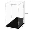 LileZbox Acrylic Display Case, Black Mirrored Display Box, Versatile Collectibles Display Showcase for Action Figures Toys-A1,1 Pack