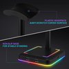 TEEDOR Headphone Stand, RGB Gaming Headset Holder with 2 USB Charger Ports & 10 Lighting Modes for Desktop PC Game Earphone Accessories