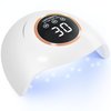 LadyMisty 72W UV LED Nail Lamp Light Dryer for Nails Gel Polish with 18 Beads 3 Timer Setting & LCD Touch Display Screen, Auto Sensor, Professional Nails, White………