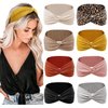 Tobeffect Headbands for Women Non Slip for Short Hair. Yoga Workout Running Sport Elastic Hair Bands for Women's Hair Twist Turban Hair Wrap for Girls