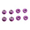 GDOOL 8PCS Flange M4 Lock Nuts Serrated Nylon Self-Tightening Aluminum M4 Wheel Hardware for Axial HPI TLR ECX Model RC Car Vehicles Upgraded Replacement Parts (Purple)