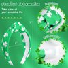 YanJie St.Patrick's Day Headband for Women Green Shamrock Knotted Heaband Clover Green Irish Top Hat Headbands Leaves Hairband Bowknot Hair Hoop Party Hair Accessories