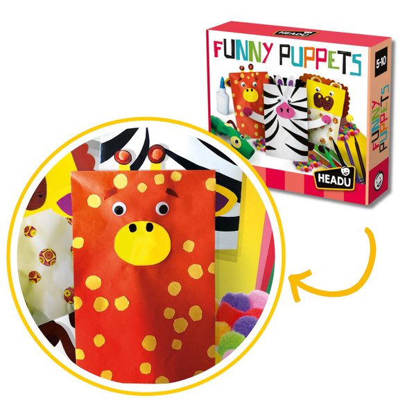 Headu Funny Puppets, Educational Toys for Boys and Girls Ages 5-10 Years Old, Kids Learning Toys, Teacher Homeschool Supplies, Birthday