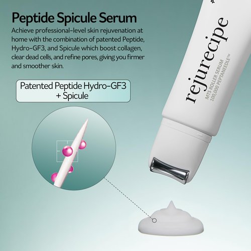 PESTLO Rejurecipe Spicule Roller Serum 50ml (1.69 fl oz) - Exfoliating & Hydrating Serum with Spicule Technology for Face, Neck, Décolleté
