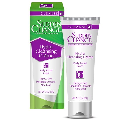 Sudden Change Hydra Cleansing Creme - Creamy Exfoliating Facial Wash Cleanser with Papaya and Pineapple Extract (3 oz, pack of 1)