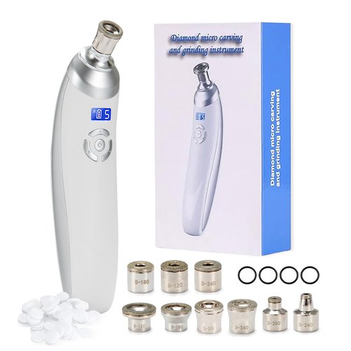 UNOISETION Diamond Microdermabrasion Machine, Portable Microdermabrasion Tool for Skin Exfoliation & Blackhead Removal, Facial Skin Care Device for Home Use