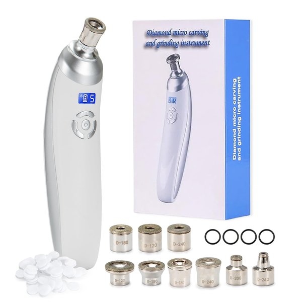 UNOISETION Diamond Microdermabrasion Machine, Portable Microdermabrasion Tool for Skin Exfoliation & Blackhead Removal, Facial Skin Care Device for Home Use