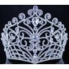 Lush Clear Austrian Crystal Rhinestone Tiara Crown Bridal Prom Pageant T11884 (Silver)