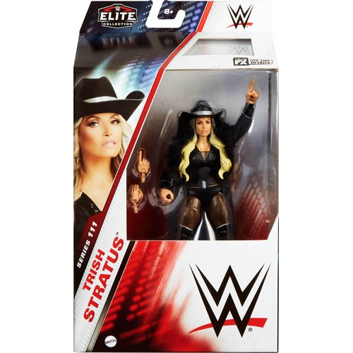 Mattel WWE Elite Action Figure & Accessories, 6-inch Collectible Trish Stratus with 25 Articulation Points, Life-Like Look & Swappable Hands