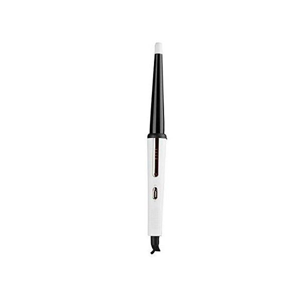 Elle EL-8310-WHT 1/2"-1" Ceramic Curling Wand, Salon Quality Curling, Smooth Full Curls, White