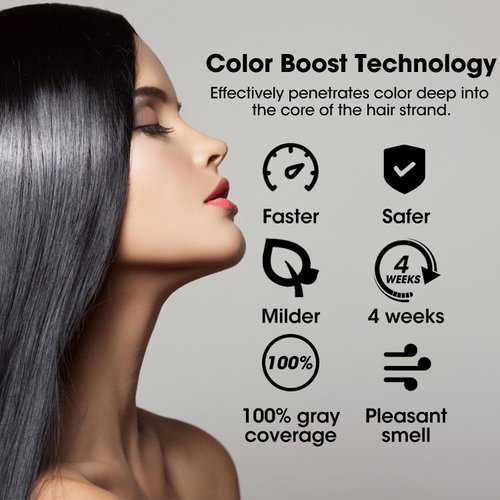 CNMOFAXIN Natural Black Hair Dye Shampoo 3 in 1 For Men and Women,Pack 8 Travel & Trial Sachet - Herbal Ingredients Semi-Permanent Hair Color shampoo for Gray Hair Coverage & Beard - 0.95fl.oz* 8