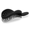 NuWay 4HAIR DoubleC U.S. Patented Double Curved Detangling Brush is Hair Dryer Safe (Iron Black)