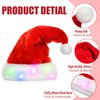 tgosomt Santa Hat, Light up Christmas Hat, Santa Hat with LED Lights, Flashing Santa Hat for Adults & kids Christmas Gifts