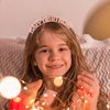 Outyua Birthday Crown Tiara Rose Gold Happy Birthday Headband Rhinestone Princess Birthday Party Decorations for Women Girls