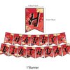 Japanese Party Decorations Folding Fans Party Decorations Folding Fans Birthday Party Supplies Includes Chinese Japanese Folding Fans Birthday Banner, Cake Topper, Cupcake Toppers, Balloons
