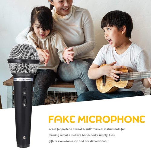 NUOBESTY Toy Microphone Prop Play Plastic Mics Simulate Speech Microphone Props for Karaoke Fun or Costume Prop