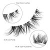 DSLONG Cat Eye Lashes Natural Look Manga Lashes Clear Band False Eyelashes Look Like Lash Extension 12mm Fluffy Wispy Short Fake Eyelashes 7 Pairs Fox Eye Natural Lashes (CB-01)