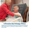 GBH-MED Inflatable Bed Wedge Pillow for Back, Legs, Calf, Sleeping Back Rest Post-Surgery Elevation Nursing Support Supplies for Bedridden Elderly Pregnant Patient, 23" L x 22" W x 7" H