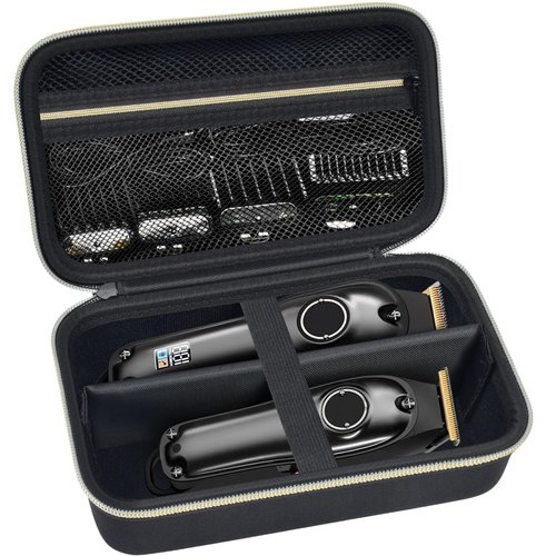 Case Compatible with Ufree/for AngFan/for Suprent/for GLAKER/for Romanda Professional Hair Clippers, Beard Trimmer Grooming Storage Holder for Cordless Barber & Trimmers Set (Box Only) -Black