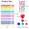 1610 Pcs Hair Gems Self Adhesive Rhinestones for Makeup Eyes 15 Colors Rainbow Rhinestones Face Jewels Face Gems Stick On, Heart Face Gems Bling Gems Jewels Stickers for DIY