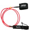 XM SURF MORE Regular 10ft Surfboard Leash with Tangle Free Upgrade, Cord Thickness (.270in), Key Pocket, Unbreakable Swivels, Detachable Railsaver, Made in USA