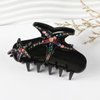 Diamond Starfish Claw Clip,Small Hair Clip for Women,Acetate Hair Clip,Small Hair Clip,Black