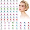 72 Pieces Rhinestone Spiral Hair Pins Crystal Spiral Twist Hair Pins Twisters Colorful Shiny Metal Swirl Hair Clips Hair Accessories for Women Bridal Wedding Bridesmaids Prom Party