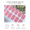 AutyaMee Semi Cured Gel Nail Strips (Dusty Rose)-20 PCS Red Gel Nail Stickers | UV Light Required | Gel Nail Wraps, Salon Quality & Easy to Use