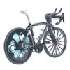 Ailejia Mini Bike Ornament Toy Doodle Bicycle Mountain Cake Topper Dirt Bike Party Decorations BMX Finger 1:8 Scale Curved Simulation Toys for Home Decor,Collection (Black)