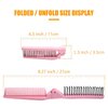 Qjaiune 6PCS Travel Foldable Brush Comb Portable Folding Comb, Anti-Static Hair Comb Mini Pocket Comb, Double Headed Hair Brush Hairdressing Tools Plastic Folding Comb for Men Women (Pink)