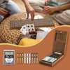 Wooden Cribbage Board Game Set, Travel Cribbage Board with Storage and Collapsible, with Magnetic Lock / 9 Metal Pegs/Full Deck of Cards, Family Board Games for Kids and Adults