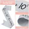 Semato 10th Birthday Decorations for Girls - Silver 10th Birthday Crown and Birthday Glitter Sash Kit for Girls 10th Birthday Gifts for Girls Birthday Party Supplies and Favors