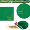 Tegeme 2 Pcs Felt Table Cover for Game Round Felt Card Tablecloth Elastic Poker Tabletop 36 to 48 Inch Poker Table Cover Protector Poker Mat for Table, Green