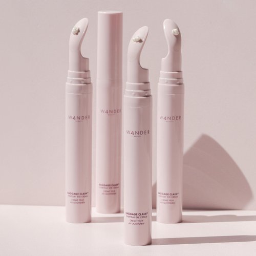 Wander Beauty Baggage Claim Everyday Eye Cream - Eye Serum for Dark Circles, Under-Eye Bags & Fine Lines - Hydrating Eye Cream with Hyaluronic Acid + Vitamin C Brightens, Tightens & Lifts - 0.5 oz