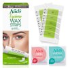 Nad's Eyebrow Wax Strips - Facial Hair Removal for Women - Eyebrow Wax Kit with 6 Eyebrow Waxing Strips + 6 Calming Oil Wipes + 2g Skin Protection Powder, 1 Count