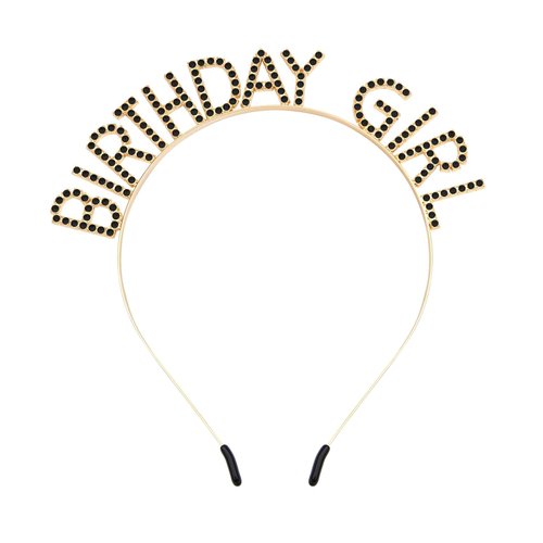 Birthday Headbands for Women Birthday Gold Black Tiaras and Crowns for Women Girls Christmas Birthday Party Decorations Happy Birthday Princess Crown Rhinestone Happy Birthday Accessories Crown