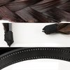 XXFBJNMD Non-slip headbands 3 strands Synthetic Hair Plaited Headbands Braid With Teeth Hair Band Accessories Messy Vintage Braid Headbands for Wedding Party Dating Dinner Ladies and Girls(HZ)