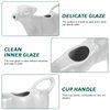 Angoily White Ceramic Creamer with Handle, 40ML/1.35 oz Creative Cow Shape Creamer Cups, Mini Creamer Pitcher, Creamer Jug for Coffee/Tea/Milk