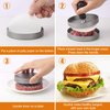 TACGEA Burger Press with 150 Patty Papers, Non-Stick Hamburger Patty Maker with Wax Paper, Aluminum Burger Maker for Kitchen BBQ Grill