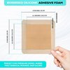 MedVanceTM Silicone - Bordered Silicone Adhesive Foam Dressing Size 6"x6" (4.1"x4.1" pad), Box of 5 dressings