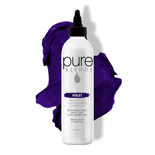Violet Moisturizing Color Depositing Conditioner Brighten & Tone Color Faded Hair Semi Permanent Hair Dye Prevents Color Fade Extend Color Service on Color Treated Hair 8.5 Oz.