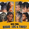 8.8OZ Strong Hold Braiding Gel for Twists, Locs, Cornrows - Tames Frizz, High Shine, No Flake, Easy Edge Control