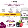 ImmuniD Elderberry Gummies for Kids by YumVs | Immune Support, Vitamin C & Vitamin D | Complete Immune System Support | Natural Berry Flavor Chewables-60 Count | Vitamin C and D for Kids
