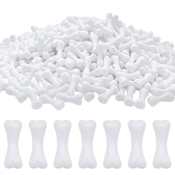 XIPEGPA 400PCS Mini Skeleton Bones Plastic Bones White Fake Bones Small Miniatures Bones for Crafts Decor Skeleton Party Supplies