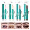 ProCover 4Pcs Eyeshadow Stick, Eye shadow Brightener Stick Glitter Highlighter Makeup Eye Liner, Shimmer Creamy Long Lasting Eye Makeup. (4 colors)
