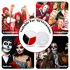 3 Colors Face Body Paint [Black White Red] + 3pc Sponge + 3pc Brush, Baseball Eye Black for Sport Face-Painting, Face Paint Halloween Makeup Kit for Zombie Clown Vampire Skeleton Joker Costume Makeup