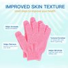 ATB 4 Pairs Exfoliating Gloves - Premium Scrub Wash Mitt for Bath or Shower - Luxury Spa Exfoliation Accessories For Men and Women