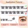 Lash Clusters Individual Cluster Lashes DIY Lash Extension Eyelash Clusters Volume Wispy Lashes Super Thin Band Reusable Soft & Comfortable (T02-Kit, 108PCS-10-16MIX-Kit)