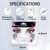WRBAJIS Halloween Face Tattoos Stickers Glitter Spider Vampire Temporary Tattoo Eyes Face Gems Stickers for Women Girls Halloween Party Decorations Supplies 2Pcs